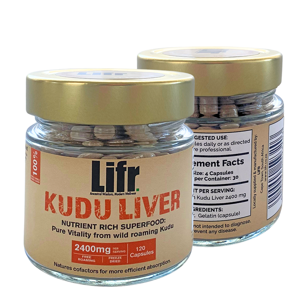 1 Month Supply - Kudu Liver Capsules - 120 Capsules (30 Servings)