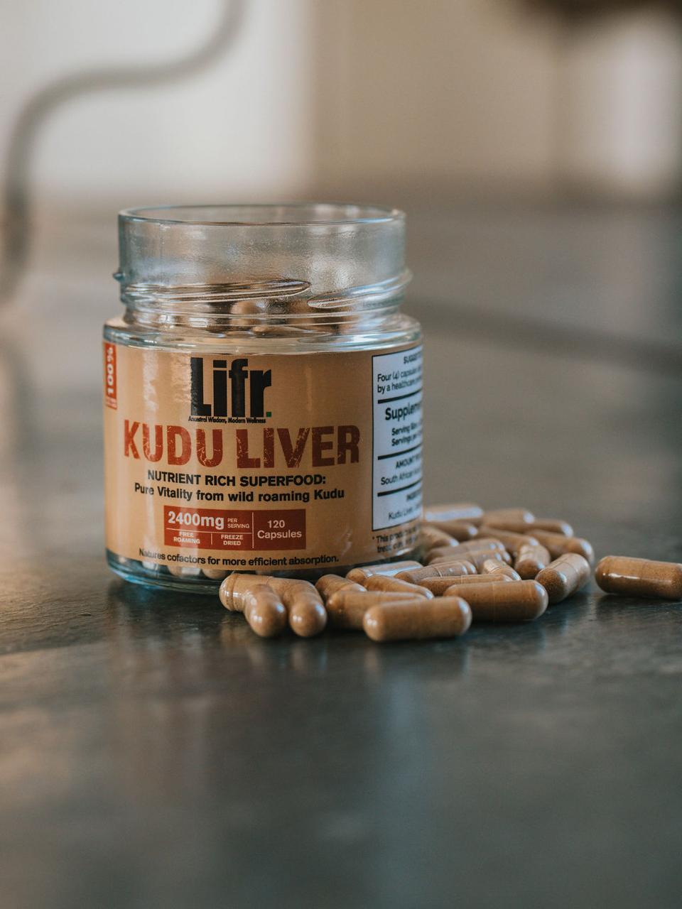 Kudu Liver Capsules - 120 Capsules (30 Servings)